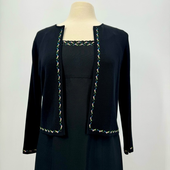 Ann Taylor Vintage 100% Silk Dress & Cardigan | Size Medium - Picture 2 of 12